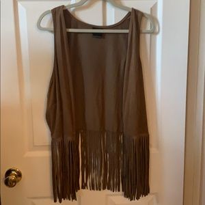 Brown Fringe Vest